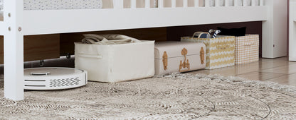 Bed with headboard storage rack, 2 under-bed drawers, 3 side guardrails, storage bags HouseOfZazla on Tampa Home & Garden Store