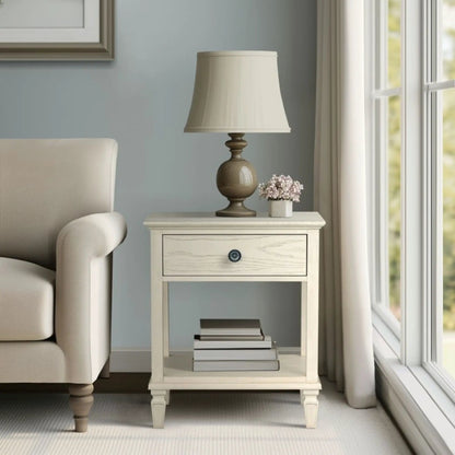 Victoria Bedside Table With Drawer and Shelf