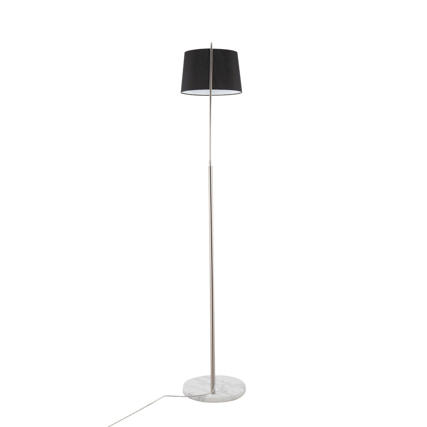 March Contemporary Floor Lamp by HouseOfZazla with black shade and marble base on Tampa Home & Garden Store