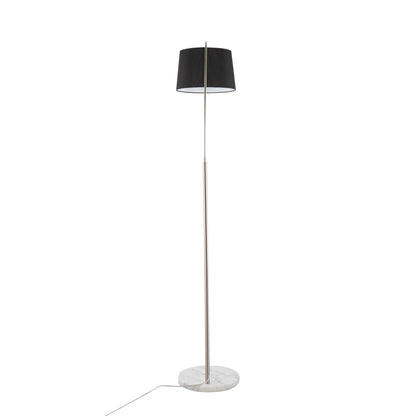 March Contemporary Floor Lamp by HouseOfZazla with black shade and marble base on Tampa Home & Garden Store