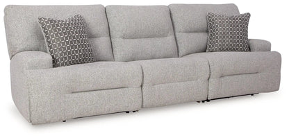 Acklen Place reclining sectional gray fabric with geometric pillows by Unique Piece Furniture on Tampa Home & Garden Store