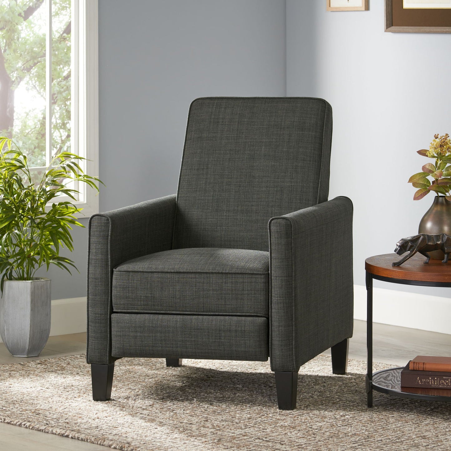 Upholstered Push Back Recliner Chair and Lounge