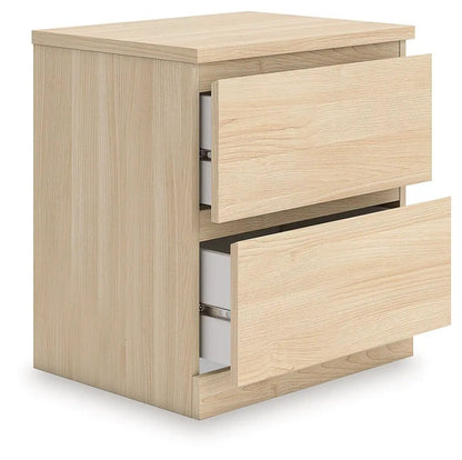 Onita two-drawer nightstand, natural oak finish, accent nightstand by Unique Piece Furniture on Tampa Home & Garden Store