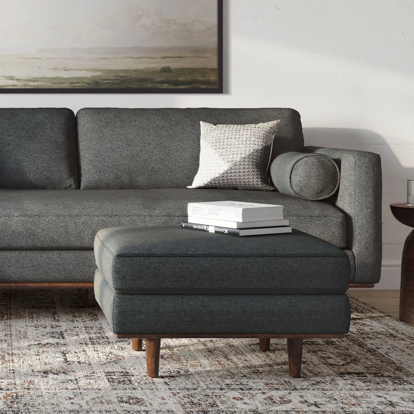 Morrison Handcrafted Ottoman Mid Century Style