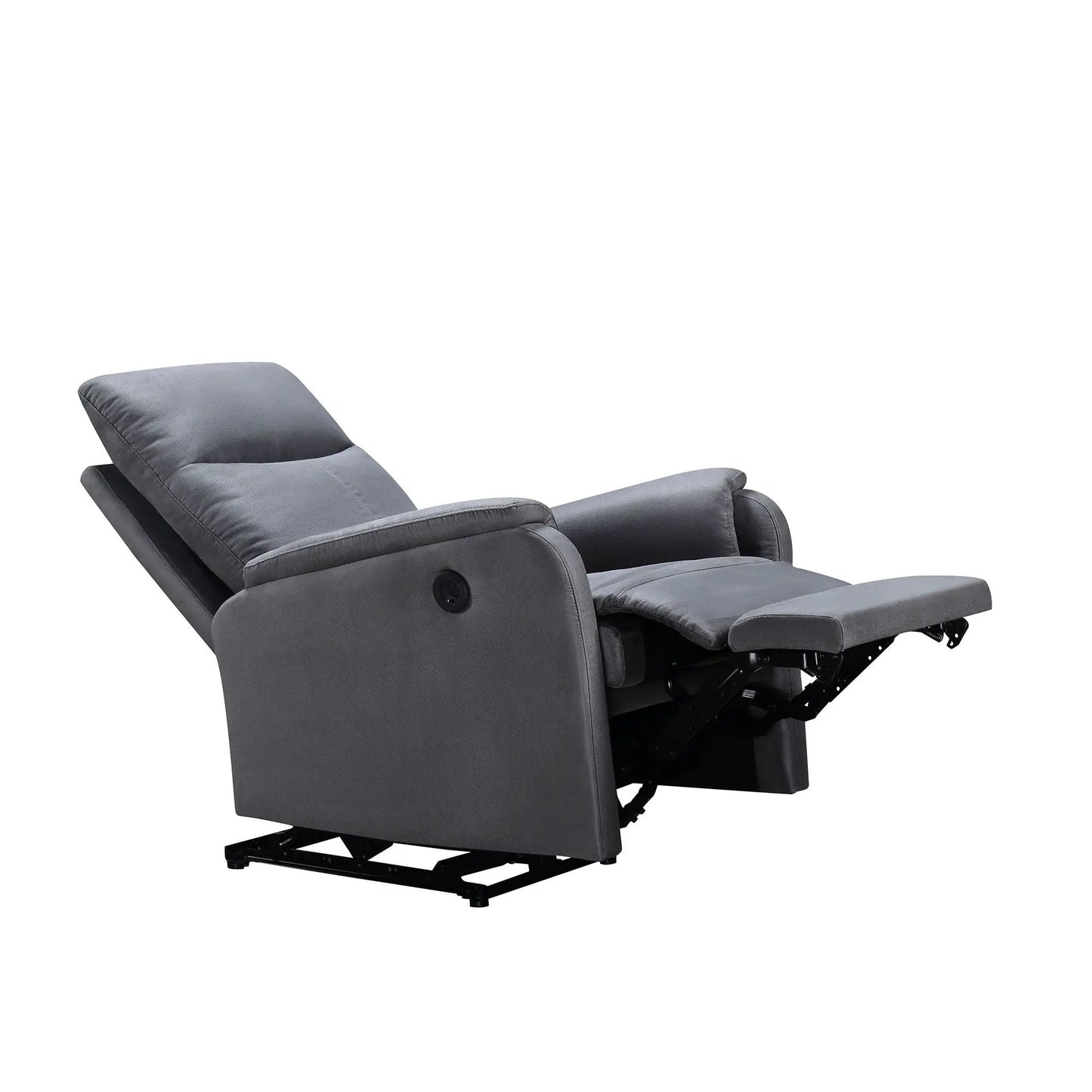 Power recliner chair in gray upholstery with side control knob by Unique Piece Furniture on Tampa Home & Garden Store