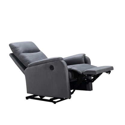 Power recliner chair in gray upholstery with side control knob by Unique Piece Furniture on Tampa Home & Garden Store
