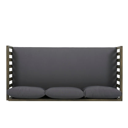 Claremont 3 Seater Daybed teak acacia wood frame with water resistant cushions HouseOfZazla on Tampa Home & Garden Store