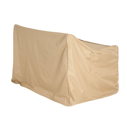 Shield Outdoor Loveseat Sofa Cover Beige by HouseOfZazla for stationary outdoor loveseat on Tampa Home & Garden Store