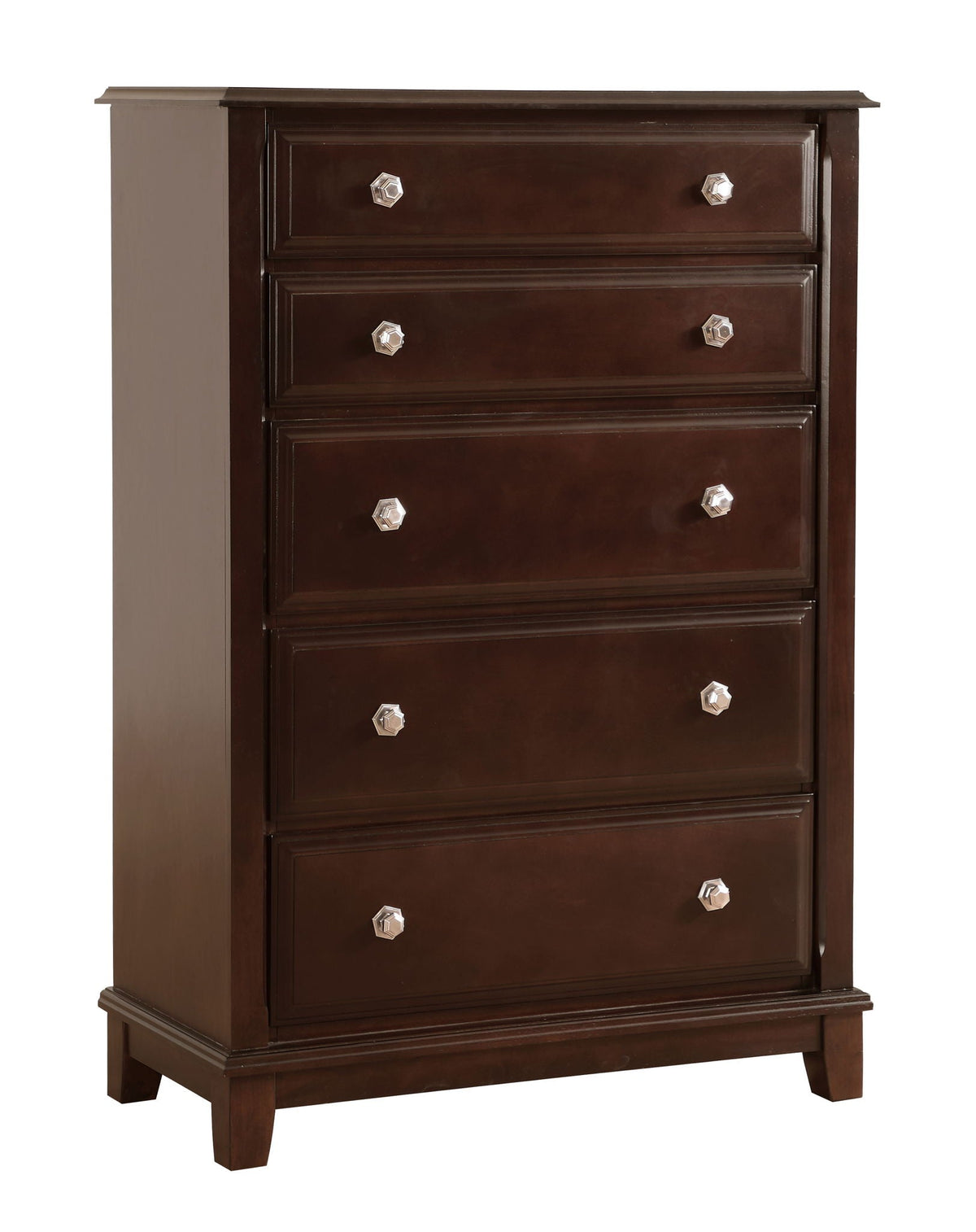 Ashford Chest with Dovetail Drawers Cappuccino finish, HouseOfZazla dark wood accent chest on Tampa Home & Garden Store