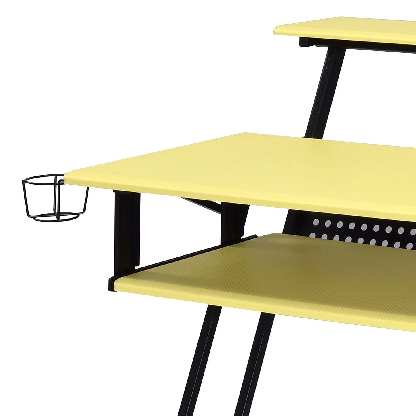 Suitor Music Recording Desk in Black and Yellow