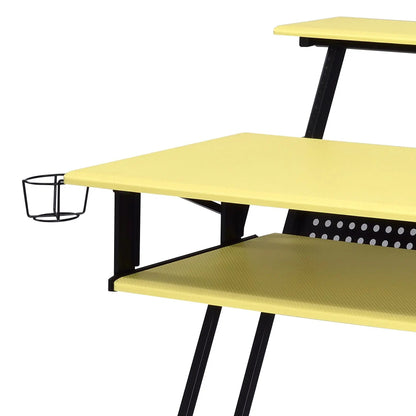 Suitor Music Recording Desk in Black and Yellow