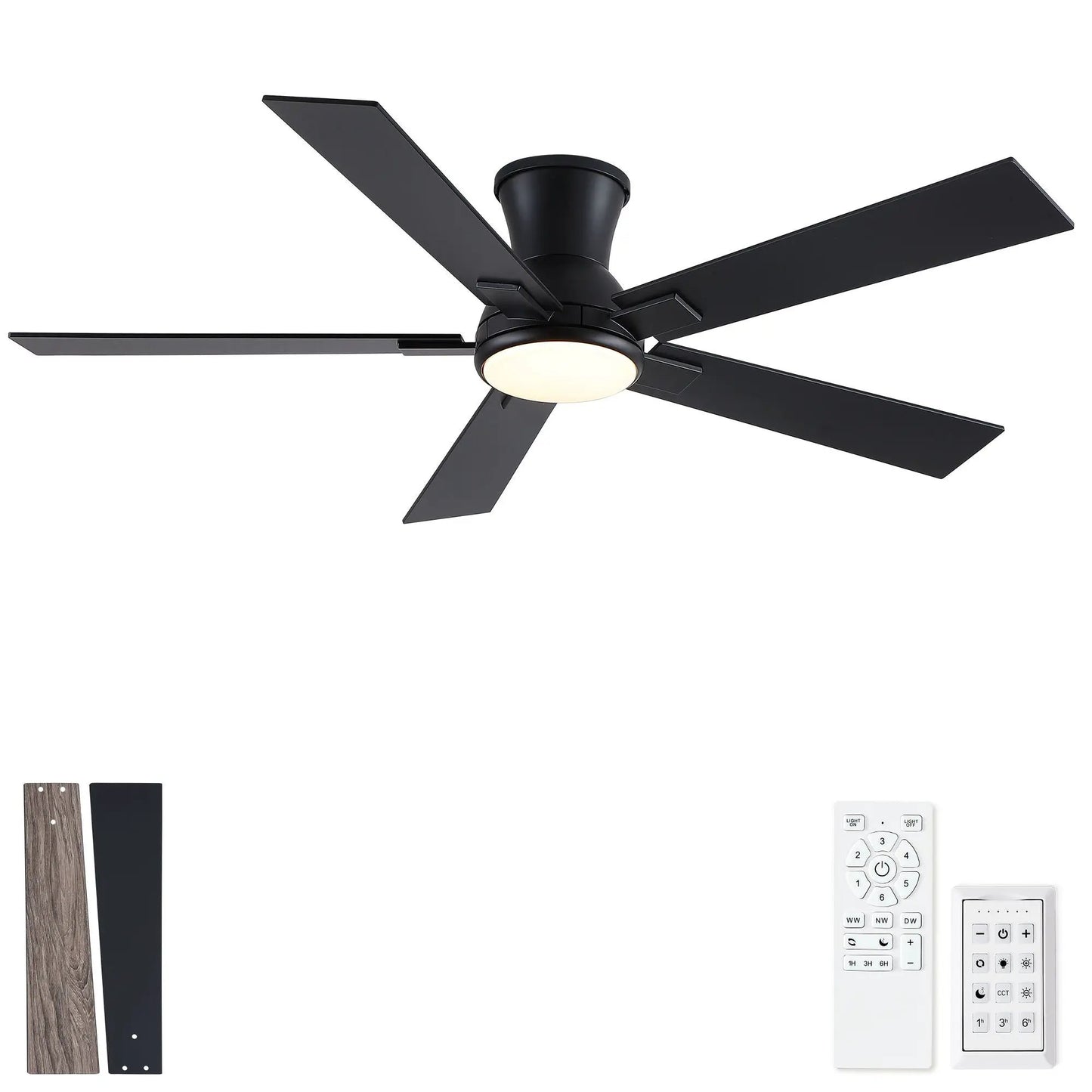Low Profile Flush Mount Led Ceiling Fan Light