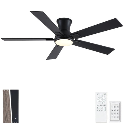 Low Profile Flush Mount Led Ceiling Fan Light