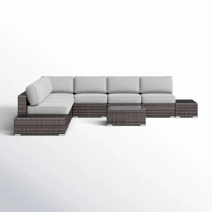 Wicker sectional seating group with cushions, 4-piece outdoor set by Unique Piece Furniture on Tampa Home & Garden Store