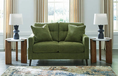 Bixler Loveseat Navy Modern Profile Design