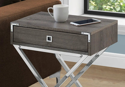 Accent Side Table with Storage Drawer Modern