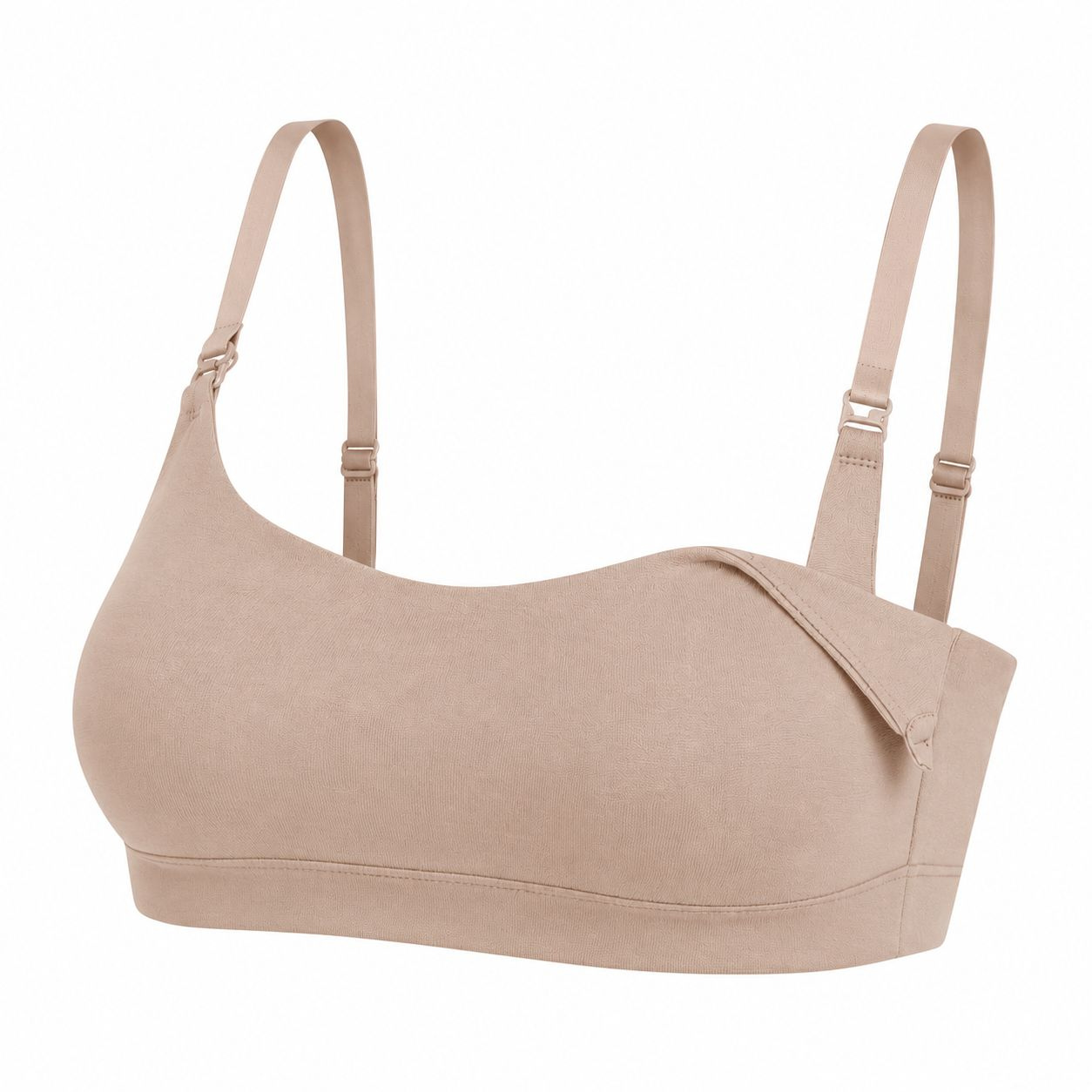 Nursing Bralette nude organic cotton by Net Positive with adjustable straps on Tampa Home & Garden Store
