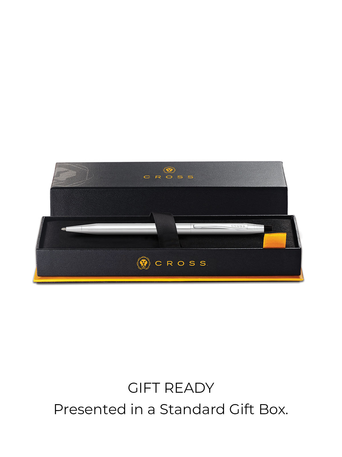 Classic Century Ballpoint Pen by A.T. Cross in chrome finish, gift-ready in a Cross gift box on Tampa Home & Garden Store