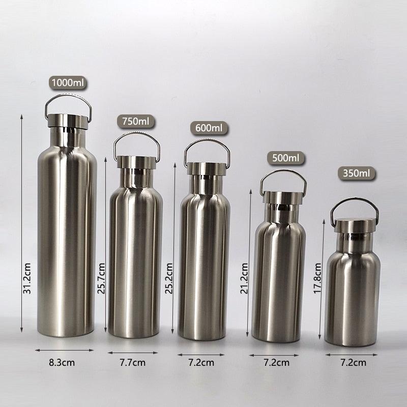 Stevvex double-wall vacuum insulated water bottles, 350–1000ml, leak-proof sport thermos, on Tampa Home & Garden Store