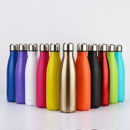 Stevvex stainless steel insulated water bottles, double-wall, 12-color assortment for travel on Tampa Home & Garden Store