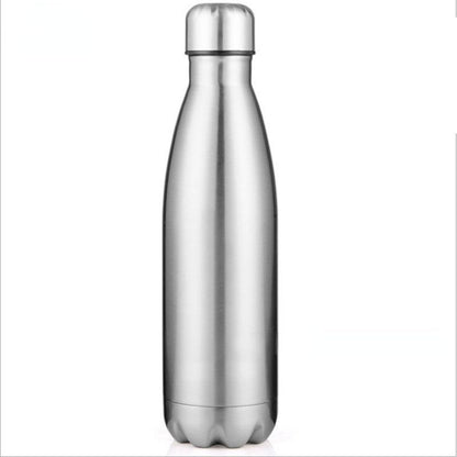 Stevvex stainless steel water bottle double-wall insulated silver on Tampa Home & Garden Store