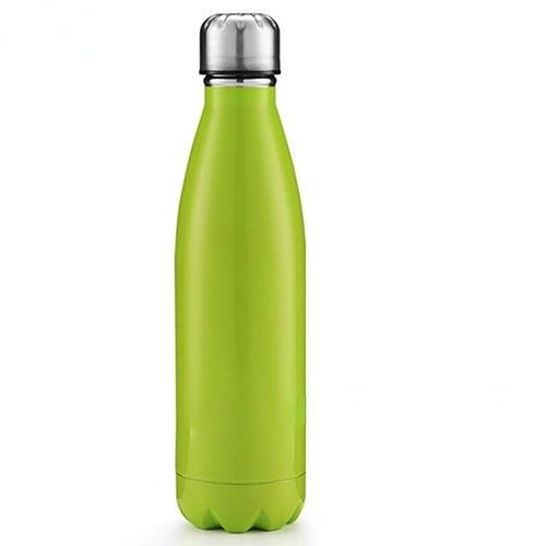 Stevvex green stainless steel water bottle with silver cap on Tampa Home & Garden Store