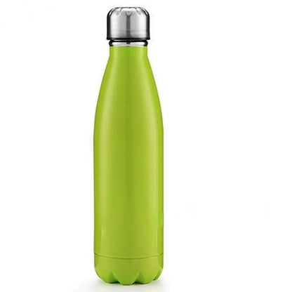 Stevvex green stainless steel water bottle with silver cap on Tampa Home & Garden Store