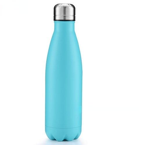 Stevvex 350/500/750/1000ml stainless steel vacuum insulated water bottle blue on Tampa Home & Garden Store