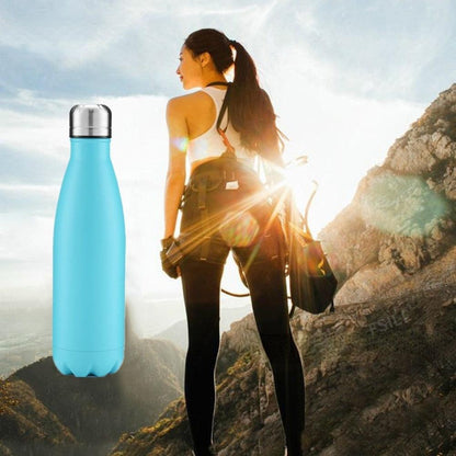 Stevvex stainless steel water bottle blue, insulated vacuum flask, 350/500/750/1000ml on Tampa Home & Garden Store