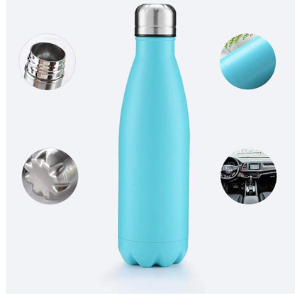 Stevvex stainless steel water bottle double wall insulated turquoise travel sport bottle on Tampa Home & Garden Store