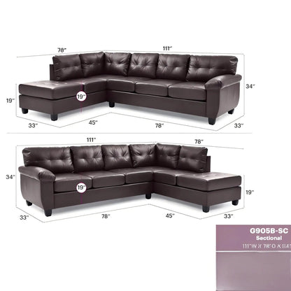 Gallant Sectional Sofa with Right or Left Chaise