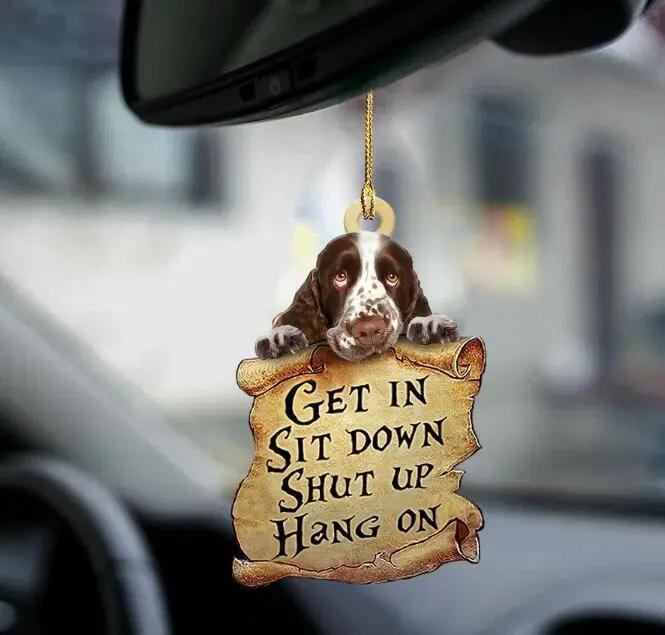 Car Pendant Sleeping Dog Angel Decor Hanging