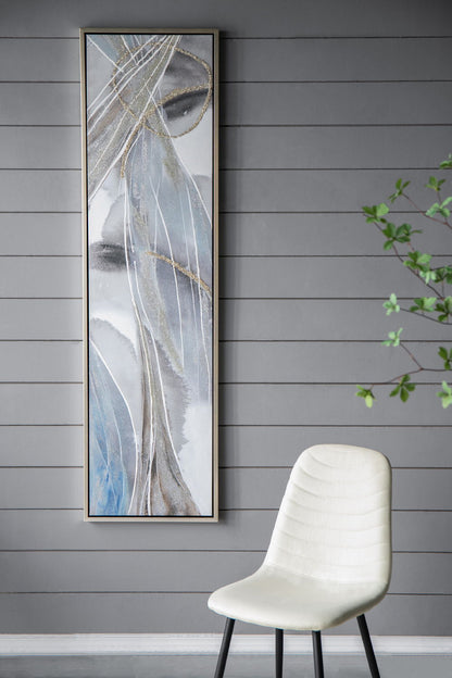 Elongated modern abstract wall art set of 2