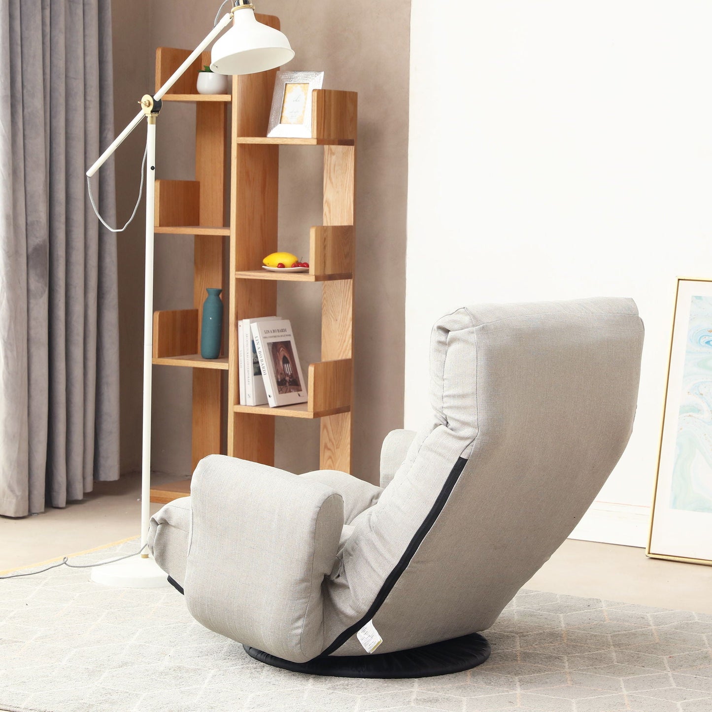 Modern Metal Frame and Swivel Lounge Chair