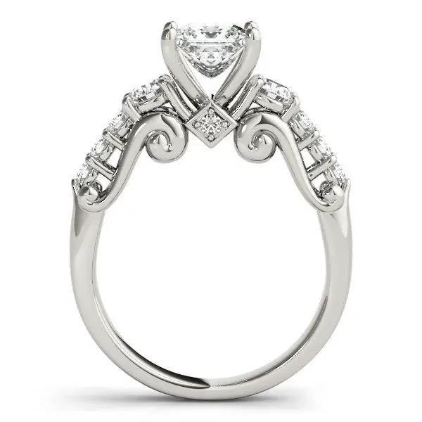 Ring: 14k white gold three-stone antique diamond engagement ring, 1 3/4 cttw, Bids.com on Tampa Home & Garden Store