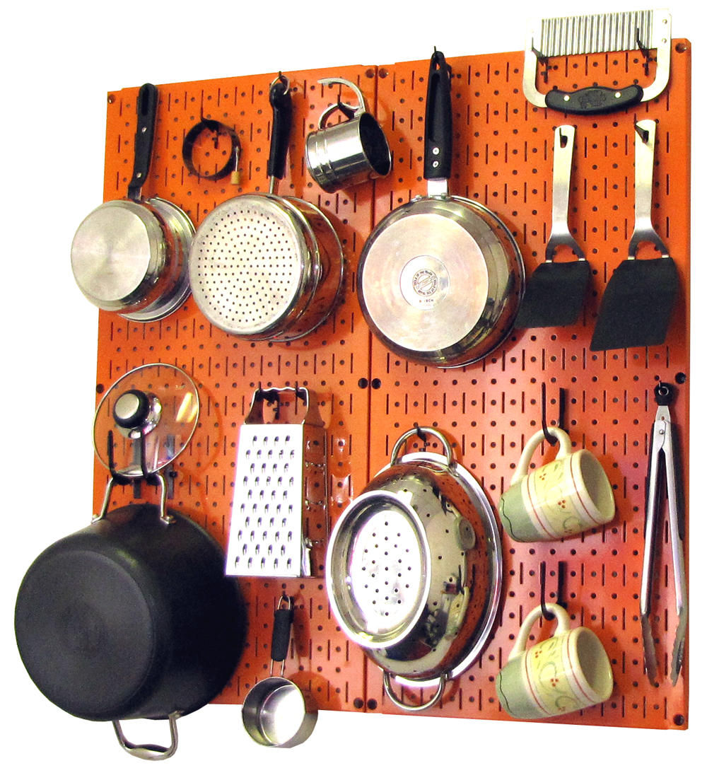 Kitchen Pegboard Storage Rack for Pots and Pans