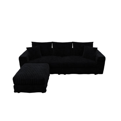 Convertible Sofa With Deep Seat and Pillows