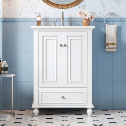 Modern Bathroom Vanity With Sink and Drawer
