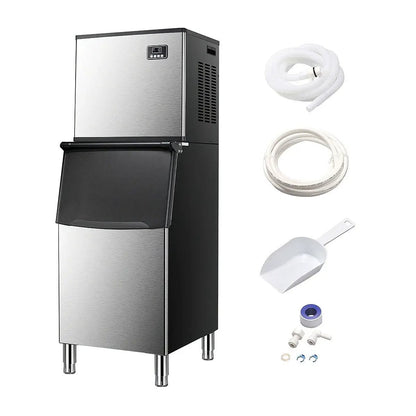 Split commercial ice maker 360 Lbs/Day by Kismile, stainless steel with hoses, scoop, fittings on Tampa Home & Garden Store