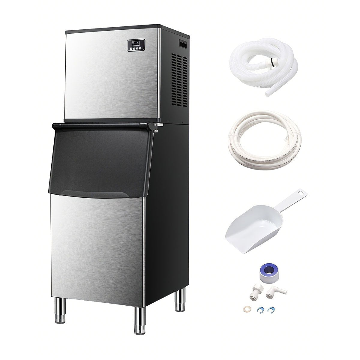 Kismile split commercial ice maker, stainless steel, 360 Lbs/day on Tampa Home & Garden Store