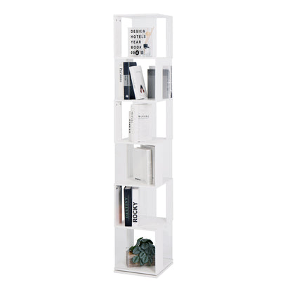 6-layer rotating acrylic board simple bookshelf, multi-functional creative bookshelf for students in the living room - Tampa Home & Garden Store