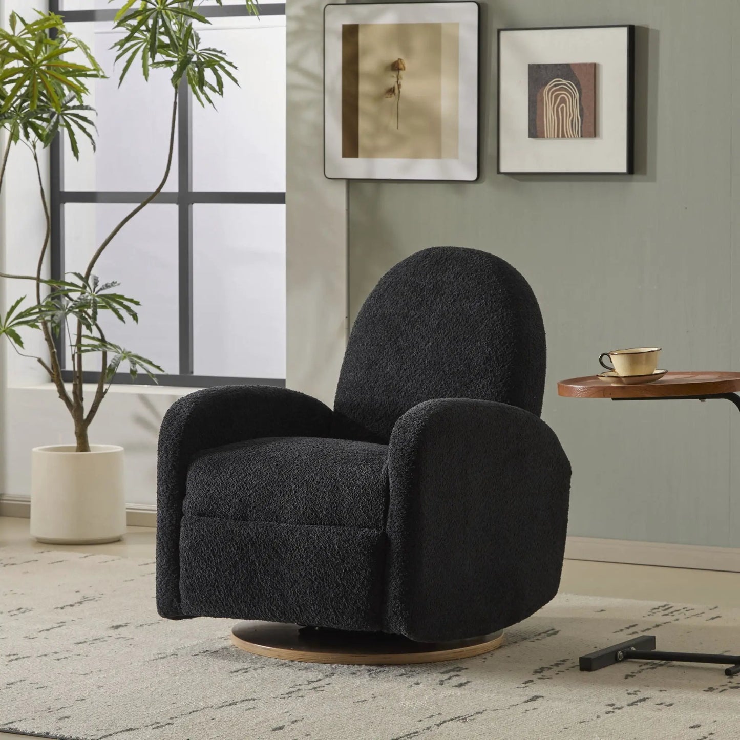 Contemporary 360 Swivel and Glider Recliner Chair