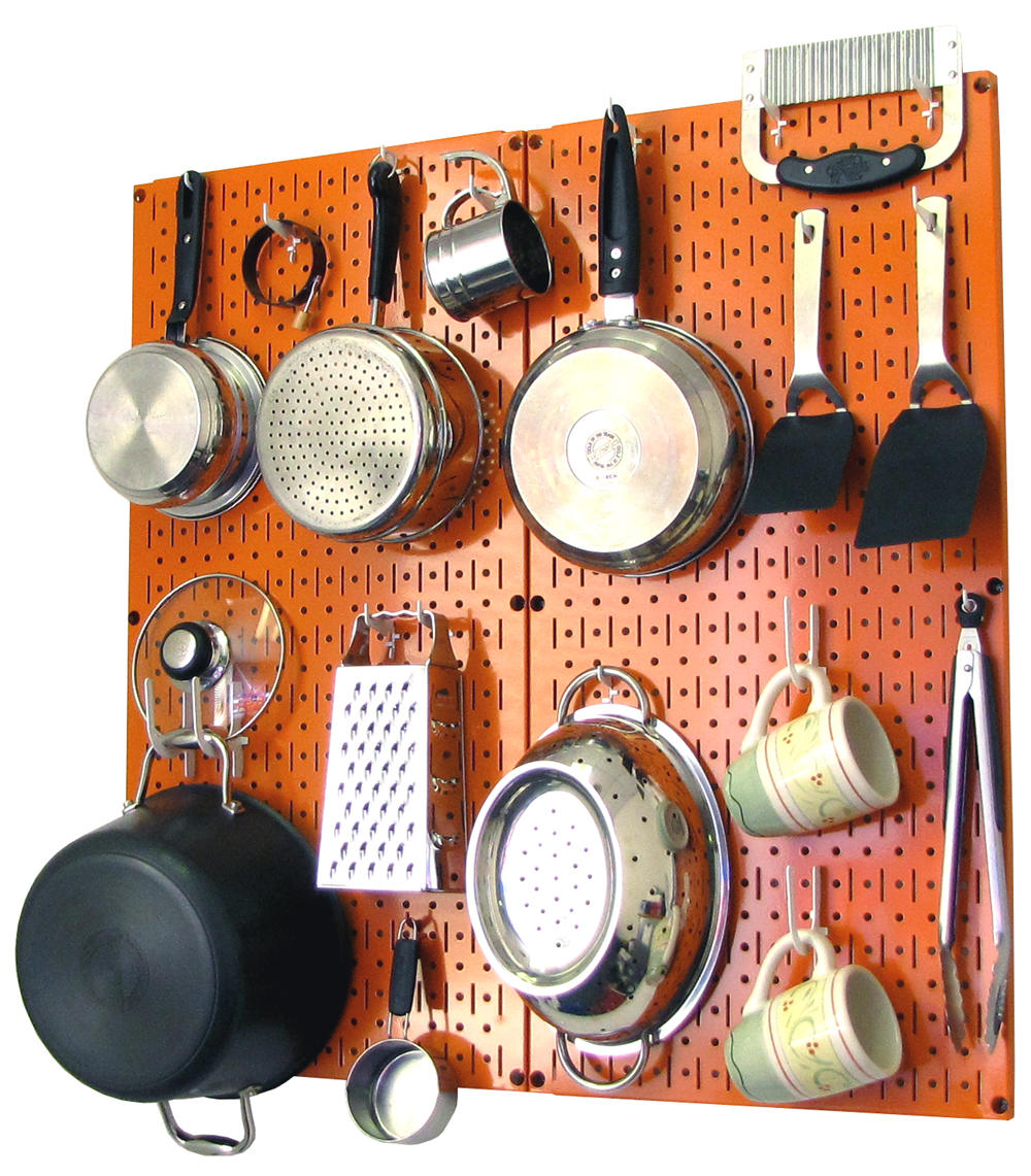 Kitchen Pegboard Storage Rack for Pots and Pans