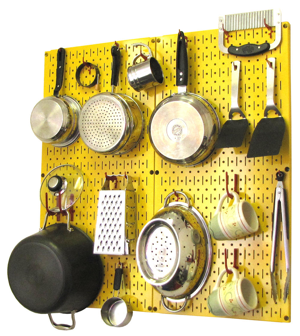 Kitchen Pegboard Storage Rack for Pots and Pans