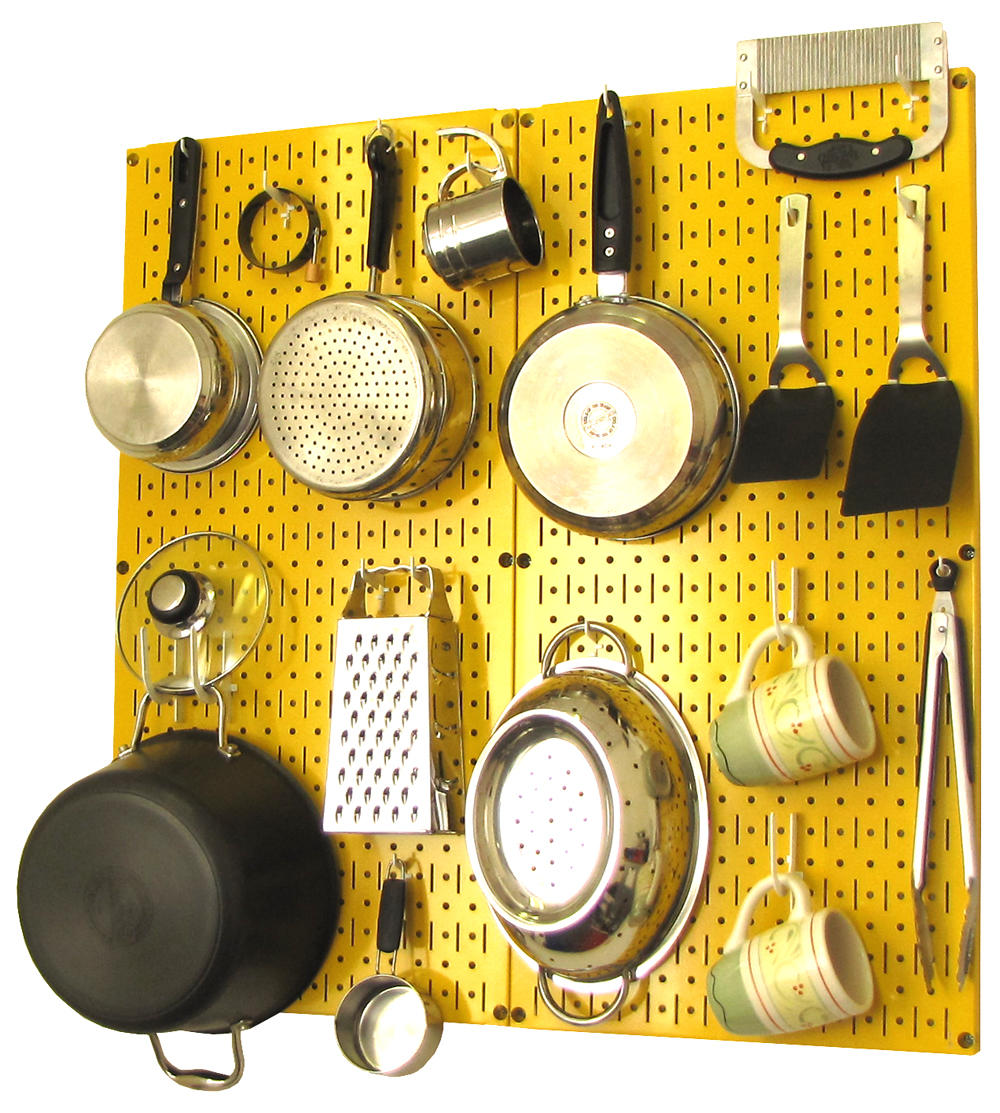 Kitchen Pegboard Storage Rack for Pots and Pans