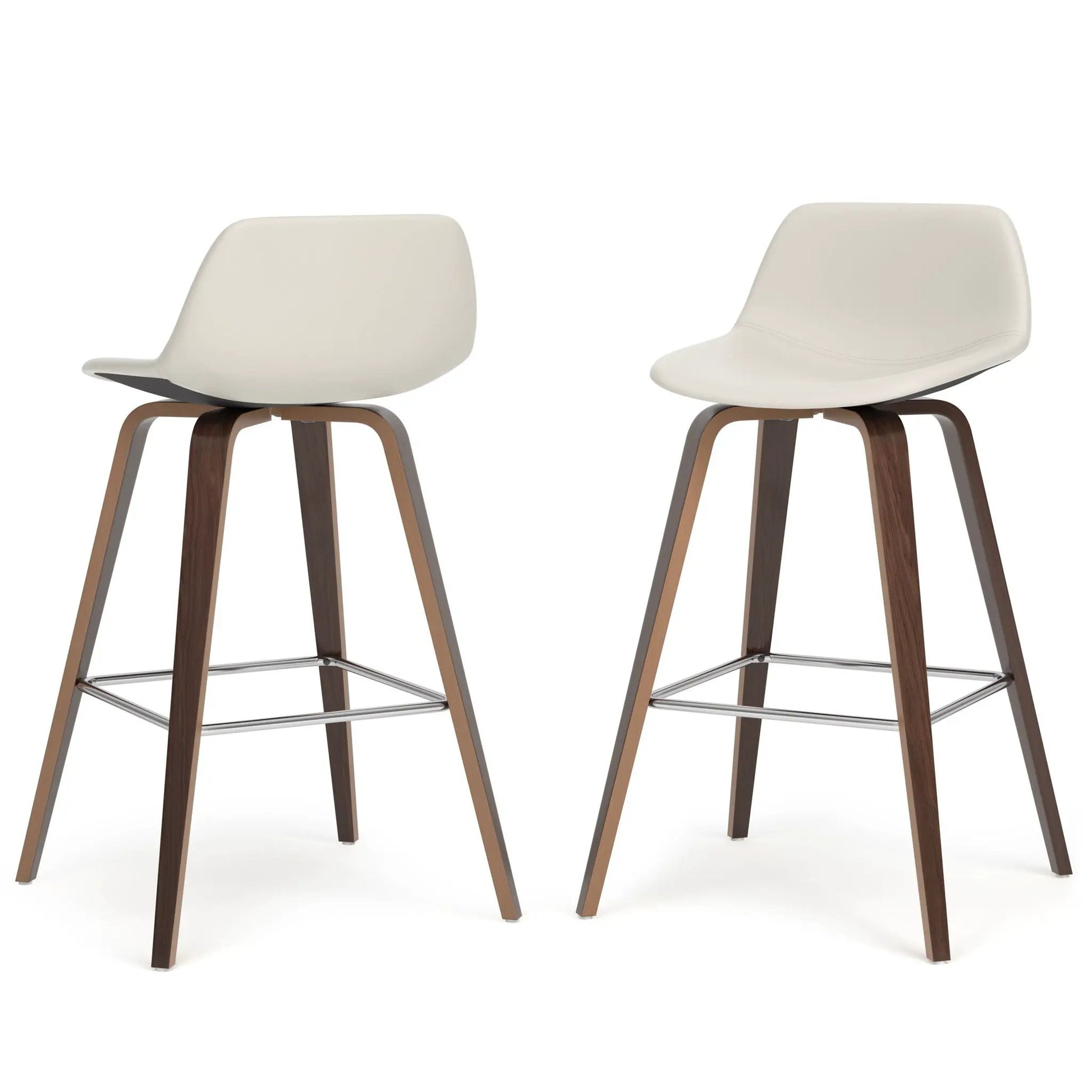 Randolph Bentwood bar-height stools, set of 2, cream seats, walnut legs, Unique Piece Furniture on Tampa Home & Garden Store