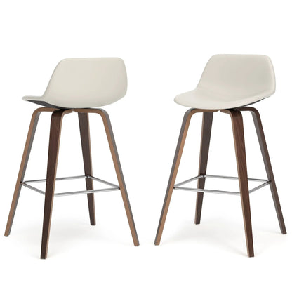 Randolph Bentwood bar-height stools, set of 2, cream seats, walnut legs, Unique Piece Furniture on Tampa Home & Garden Store