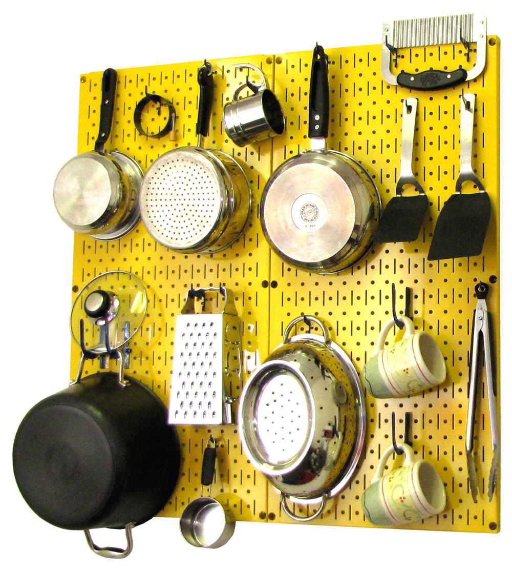 Kitchen Pegboard Storage Rack for Pots and Pans