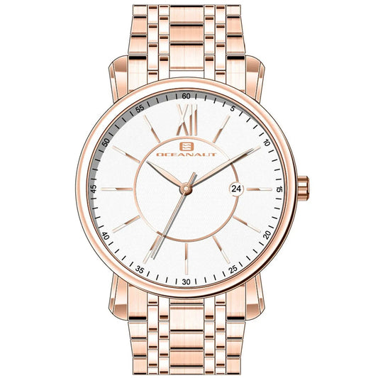 Oceanaut men's watch by Bids.com rose gold-tone bracelet white dial Roman XII date window on Tampa Home & Garden Store