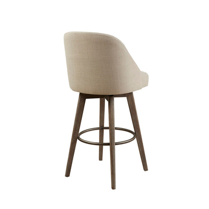 Bar stool swivel seat, 360° rotation, sand fabric, HouseOfZazla, bar height 28–30 in on Tampa Home & Garden Store